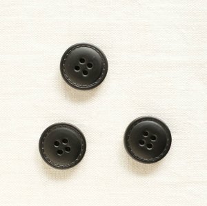 ヴィンテージ革ボタン／オセロ（小）
