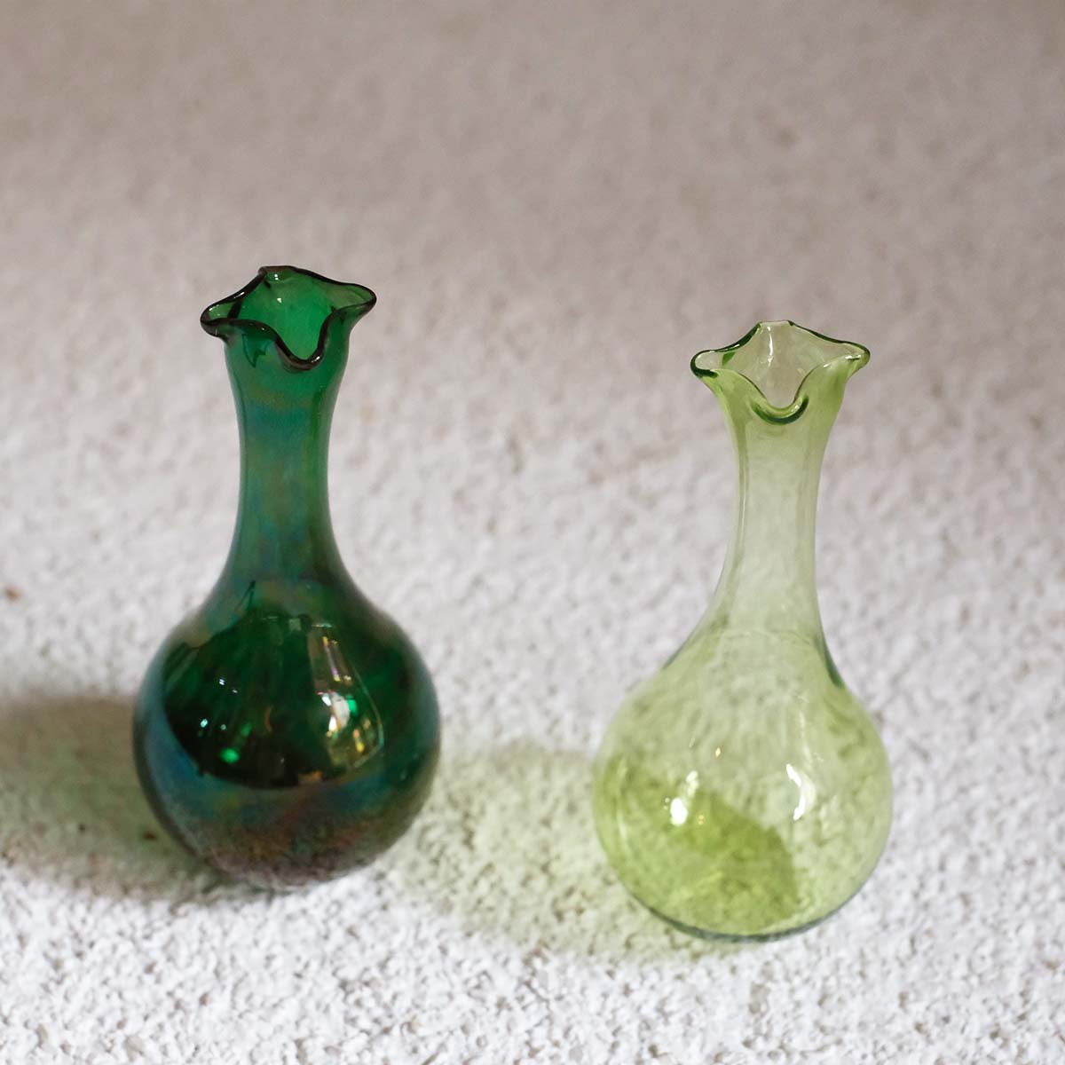 ガラス 食器 花器 緑色 緑 みどり 吹きガラス 鉢 色ガラス グリーン ...