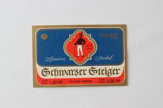 DDR時代のビールラベル　Schwarzer Steiger