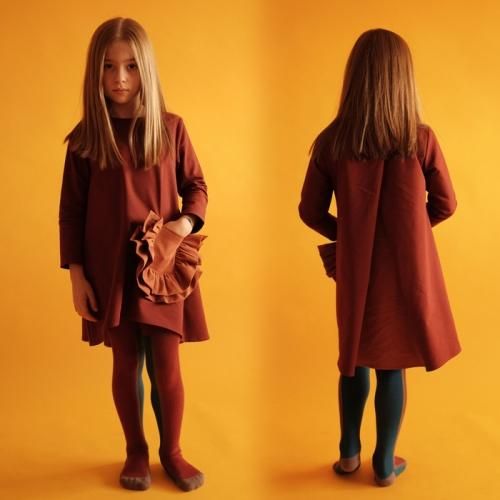 Littowa リトワ Wolf Rita ウルフアンドリタ 17aw Dress Claudia Bordeaux Kids