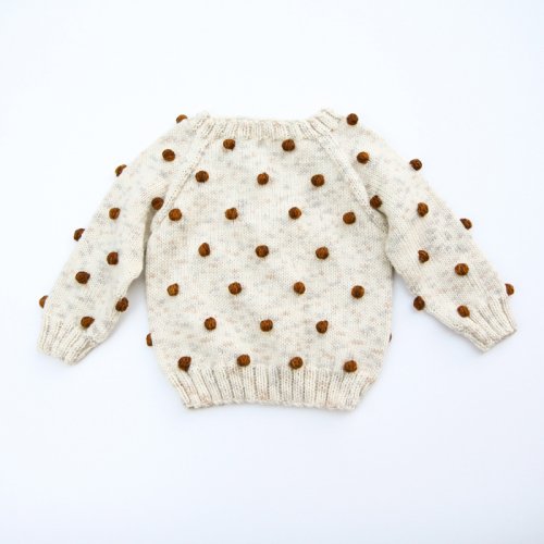 kalinka kids】カリンカ Viola Sweater - Natural/Rust - Littowa