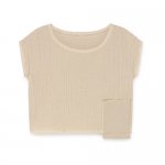 【SALE】Little Creative Factory - Quilted Crop Top Cream