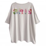 <img class='new_mark_img1' src='https://img.shop-pro.jp/img/new/icons47.gif' style='border:none;display:inline;margin:0px;padding:0px;width:auto;' />GRIS × FJD × Littowa ETERNAL FLOWERS T-shirts - grey beige-ADULT-