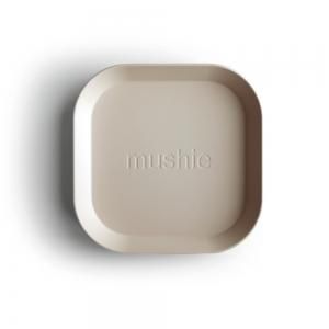 MUSHIE - Square Dinnerware Plates - (Ivory) 2祻å