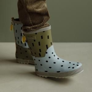 <img class='new_mark_img1' src='https://img.shop-pro.jp/img/new/icons47.gif' style='border:none;display:inline;margin:0px;padding:0px;width:auto;' />sticky lemonRain boots | seventies green + sky blue + retro yellow