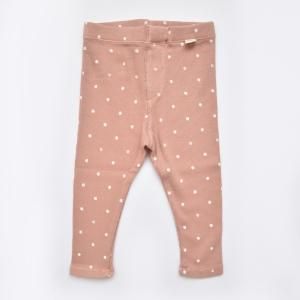 my little cozmoۡ21SSORGANIC RIB PRINT KIDS LEGGINGS - TERRA COTTA