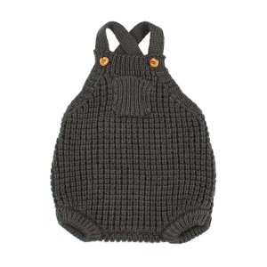 <img class='new_mark_img1' src='https://img.shop-pro.jp/img/new/icons24.gif' style='border:none;display:inline;margin:0px;padding:0px;width:auto;' />【buho】BABY SOFT KNIT ROMPER / ANTRACITE