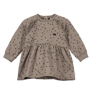 BEAU LOVESWashed Brown Wish Upon A Star Raglan Frill Sleeve Baby Dress