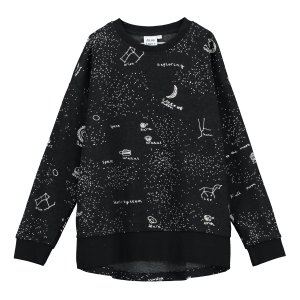 【BEAU LOVES】Black Galaxy Relaxed Fit Sweater