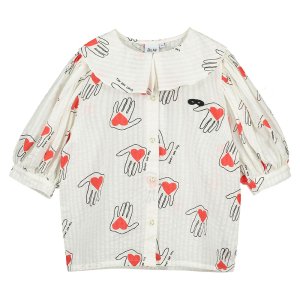 【BEAU LOVES】Natural Hold My Heart Print Piper Blouse
