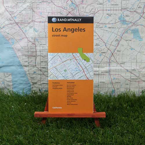 輸入地図】Los Angeles／ロサンゼルス Street Map -Rand McNally- - -輸入ブリキ看板専門店- RYUKYU  SHOWCASE