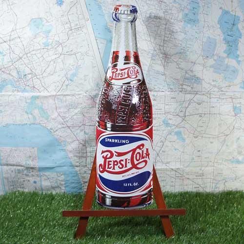 王冠型ブリキ看板　PEPSI COLA60-70年代 約68cm 王冠型ブリキ看板 PEPSI COLA60-70年代 約68cm