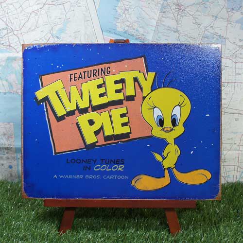ブリキ看板】Tweety Pie／トゥイーティー ルーニー・テューンズ