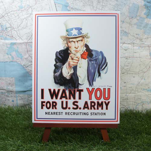 ブリキ看板】Uncle Sam／アンクル・サム I Want You - -輸入ブリキ看板専門店- RYUKYU SHOWCASE