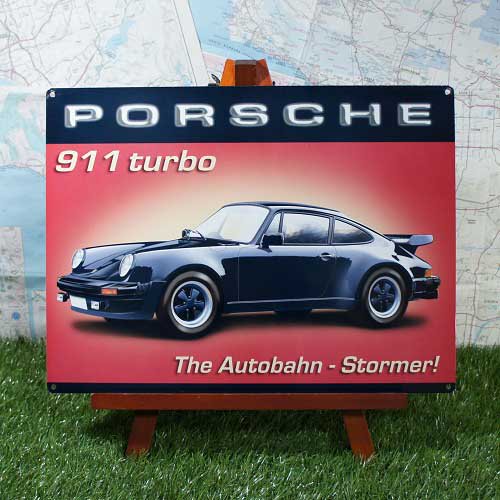 ブリキ看板】Porsche／ポルシェ・911ターボ Stormer! - -輸入ブリキ