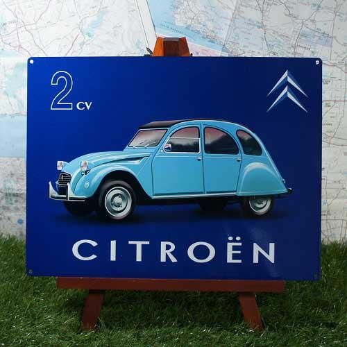 ブリキ看板 Citroen 2cv シトロエン 2cv 輸入ブリキ看板専門店 Ryukyu Showcase