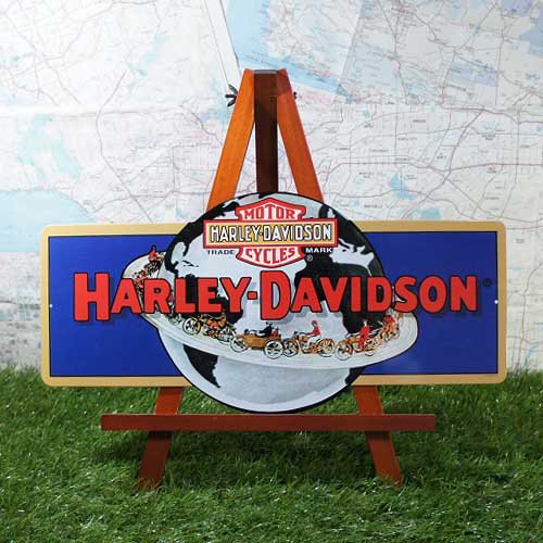 ブリキ看板】Harley-Davidson／ハーレーダビッドソン Globe - -輸入ブリキ看板専門店- RYUKYU SHOWCASE