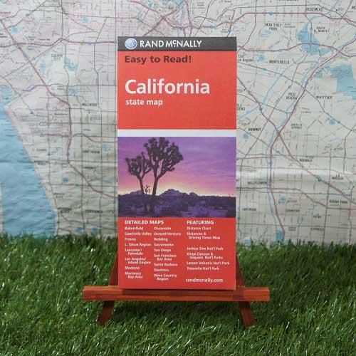 輸入地図 California カリフォルニア州 State Map Rand Mcnally 輸入ブリキ看板専門店 Ryukyu Showcase