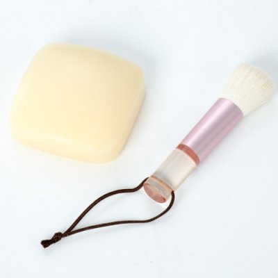 熊野化粧筆洗顔ブラシ＆ソープ（ピンク）
