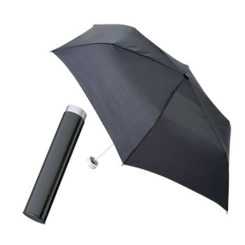 スリムボトルＵＶ折りたたみ傘／ブラック×ブラック