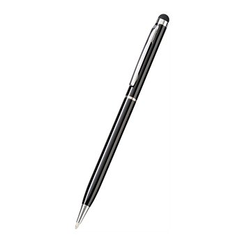 タッチペン付メタルスリムペン　ブラック