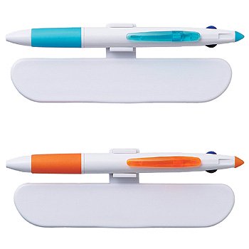 ノベルティ 販促品 粗品 景品用としてオススメなペンタス３色ボールペン付 マグネット付 １個です