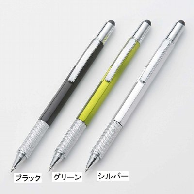 タッチペン付マルチツールペン／ブラック