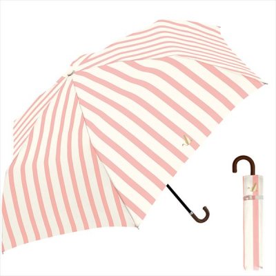 ５０ｃｍ　折日傘　キャットストライプ　ＰＫ