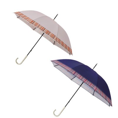 マドラスチェック晴雨兼用長傘　１個