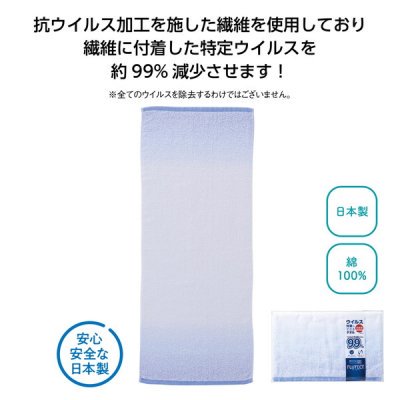 日本製　フルテクト加工　抗ウイルスフェイスタオル