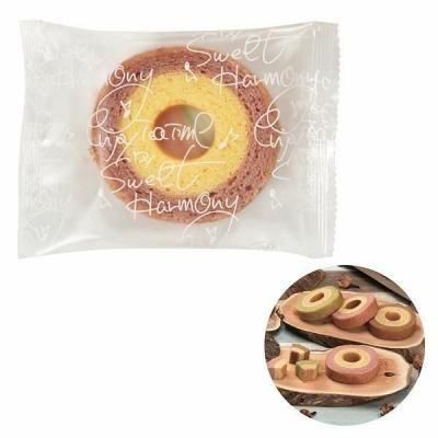 ノベルティ・粗品で人気の「 ２層バウムクーヘン　ストロベリー＆ミルク」