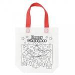 ノベルティ・粗品で人気の「クリスマスぬりえトートバッグ 1個」