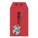 ノベルティ・粗品で人気の「【国産】プラ 午 ねつけ クリアブルー / 袋入り」