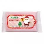 ノベルティ・粗品で人気の「 【国産】サンタさんのカラーウェットティッシュ8枚入」