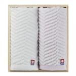 ノベルティ・粗品で人気の「 【国産】木箱入 今治の逸品フェイスタオルセット」