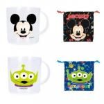 ノベルティ・粗品で人気の「 キャラクター顔柄コップ&巾着セット 1個」