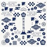 ノベルティ・粗品で人気の「 福づくしふきん1枚(和柄)」