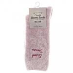 ノベルティ・粗品で人気の「 婦人 シェニール ルームソックス/刺繍付/ピンク」