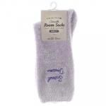ノベルティ・粗品で人気の「 婦人 シェニール ルームソックス/刺繍付/ラベンダー」