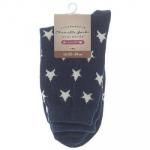 ノベルティ・粗品で人気の「婦人 シェニールソックス/星柄/ネイビー」