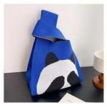 ノベルティ・粗品で人気の「 ハンドバッグ パンダ柄 ブルー」