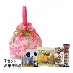ノベルティ・粗品で人気の「 手提げ巾着カラフル市松ばら桜柄 Tセット」