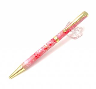 美濃和紙ボールペン　桜と流水／桃色（TM-1901）  
