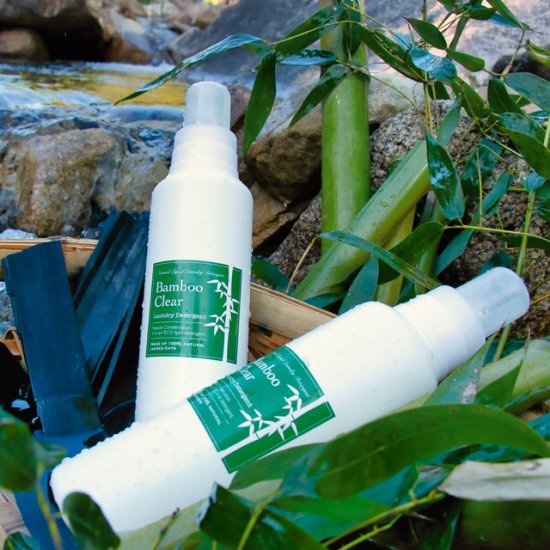 天然成分100 の無添加洗濯用竹洗剤 Bamboo Clear6ml 6ミリリットル ボトル 詰替用1l 1リットル 3パック セット 100 自然素材主義