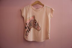 Bonpoint ボンポワン　２０１９SS ピンク　ゼブラ　Tシャツ　size４