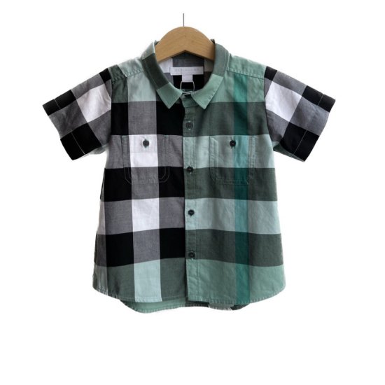 BURBERRY バーバリー チェック グリーン ブラック シャツ size２／９０