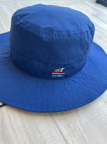 familiar ファミリア ブルー ロゴお船刺繍ポイント ハット お帽子