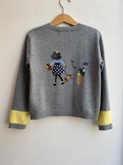 familiar ファミリア グレー 女のことプードル お花の可愛い