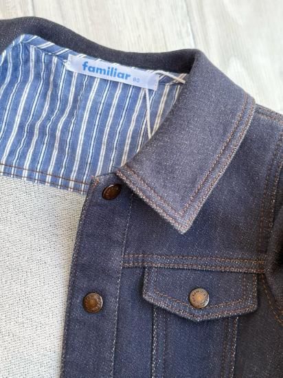 familiar ファミリア ネイビー ストレッチデニムジャケット