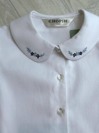 CHOPIN ショパンお受験 ご入学 白 お花刺繍丸襟 ブラウス size120